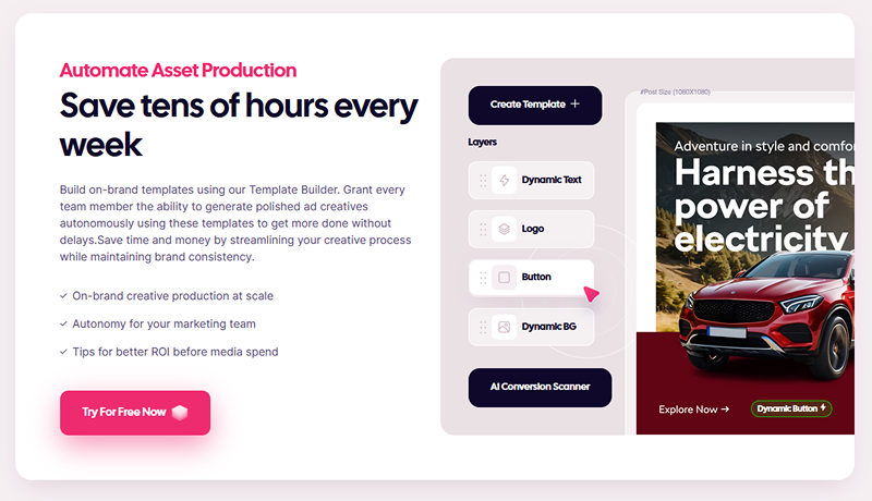 AdCreative.ai automate assets production