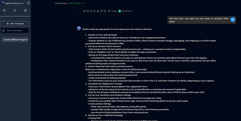 CrawlQ.ai AI chat-bot marketing strategy