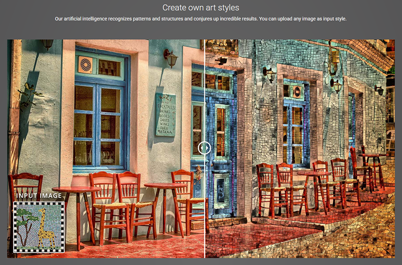 Comparison between stock image and image after Deep Art Effects editing