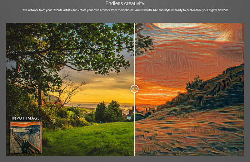 Deep Art Effects example of art filters