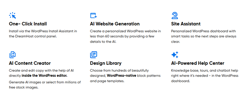 DreamHost instruments for WordPress hosting