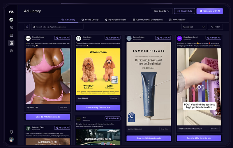 Madgicx ad Library