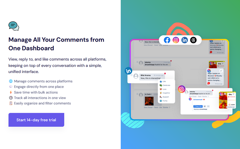 Nuelink collect all comments in one place