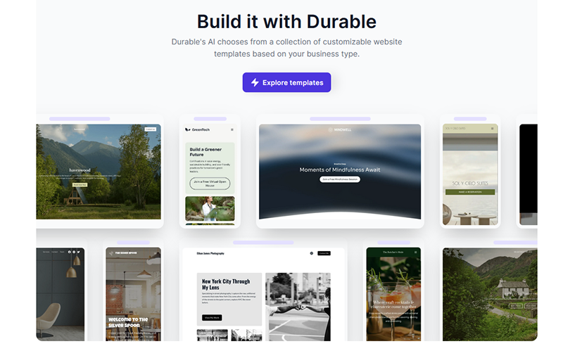 Durable.co website builder