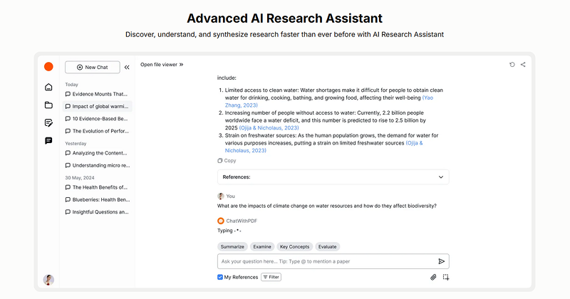 Paperguide.ai Logo advanced AI research window