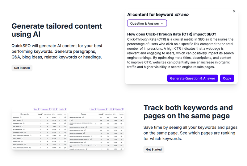 Quickseo.io can generate relevant SEO keywords