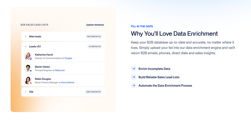 Seamless.ai data enrichment