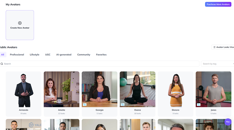 Choose your AI avatar